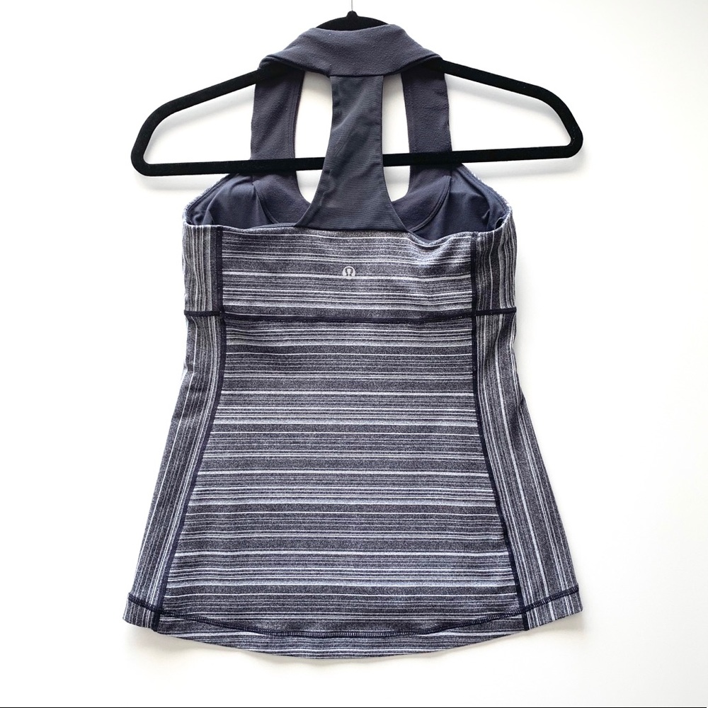 Lululemon Athletica Scoop Neck Tank Gray Size 6 - Picture 2 of 5